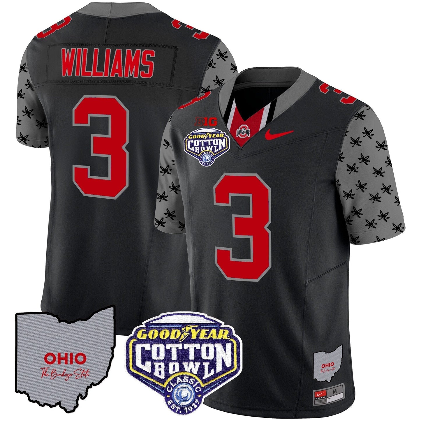 OSU Cotton Bowl Patch Vapor Limited Jersey - All Stitched