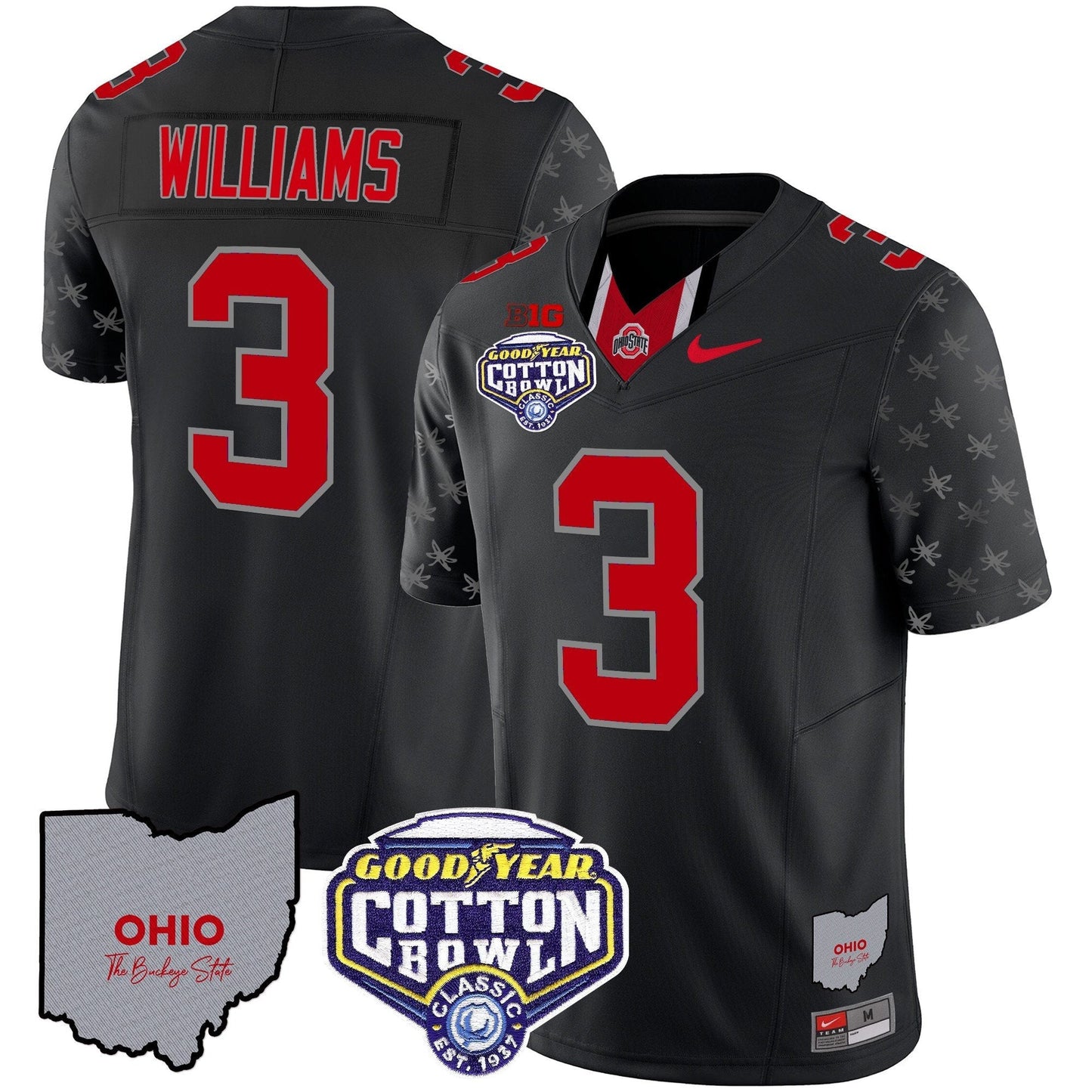 OSU Cotton Bowl Patch Vapor Limited Jersey - All Stitched
