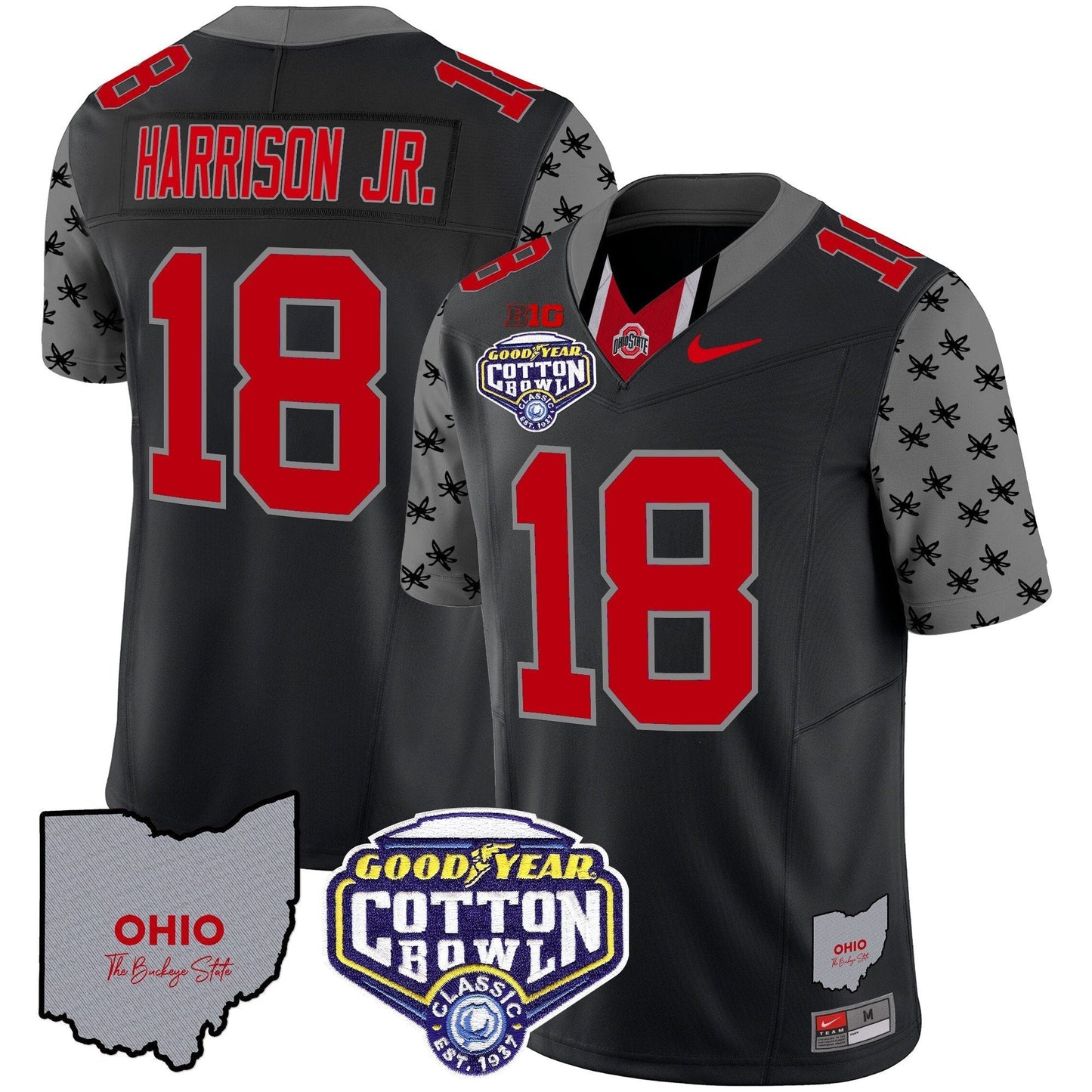OSU Cotton Bowl Patch Vapor Limited Jersey - All Stitched