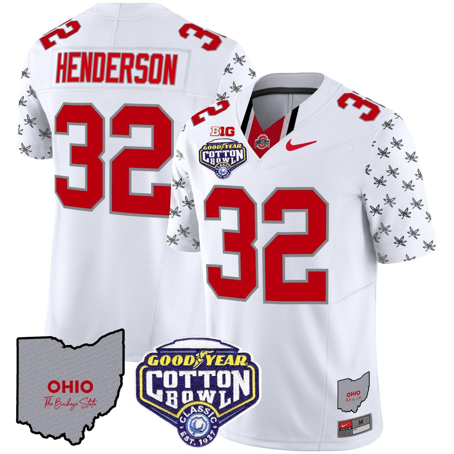OSU Cotton Bowl Patch Vapor Limited Jersey - All Stitched