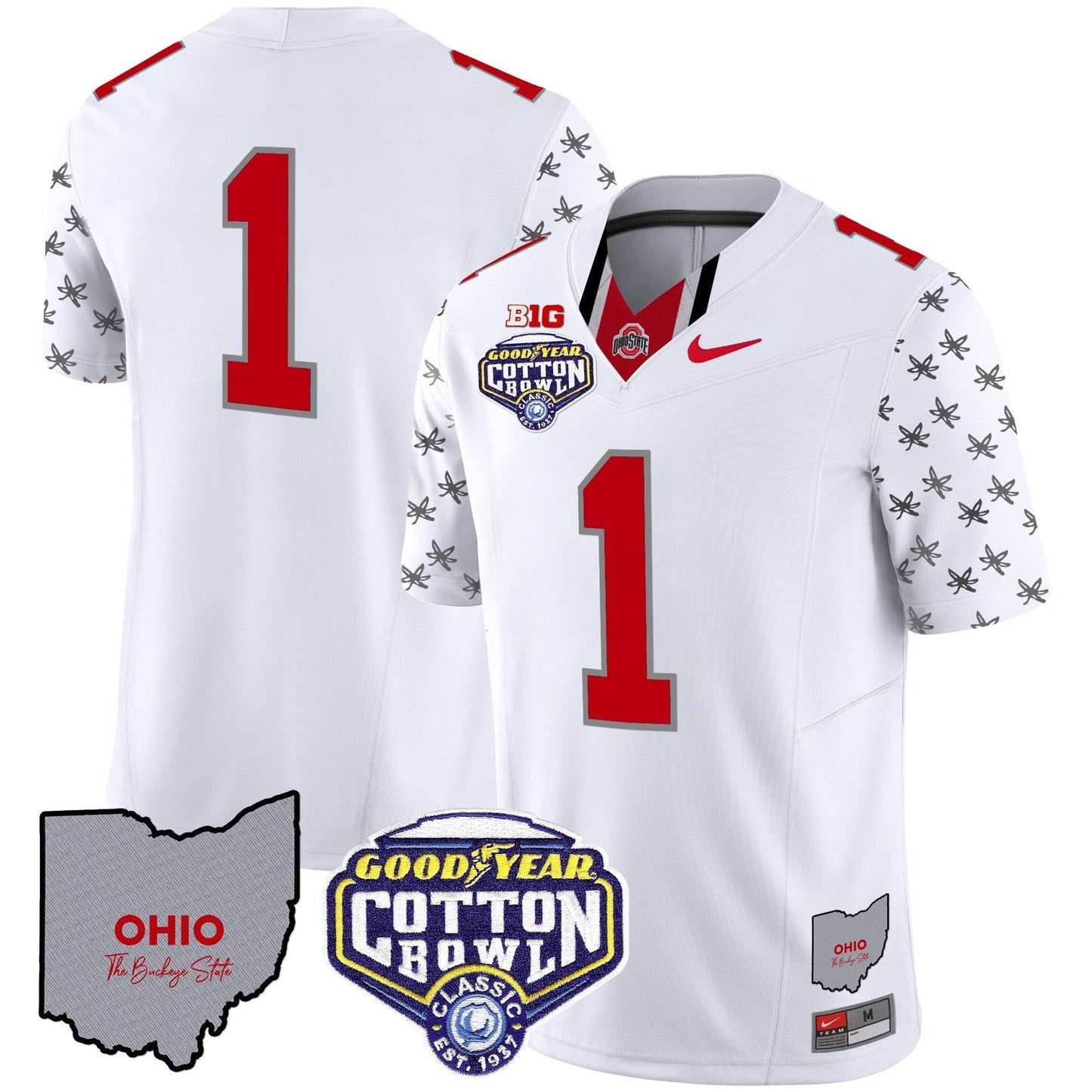 OSU Cotton Bowl Patch Vapor Limited Jersey - All Stitched