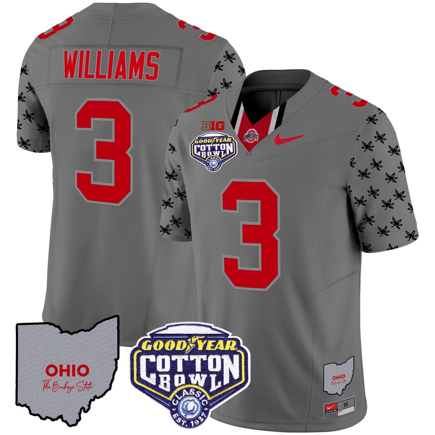 OSU Cotton Bowl Patch Vapor Limited Jersey - All Stitched
