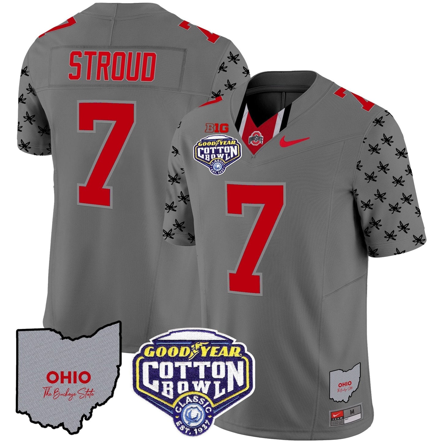 OSU Cotton Bowl Patch Vapor Limited Jersey - All Stitched