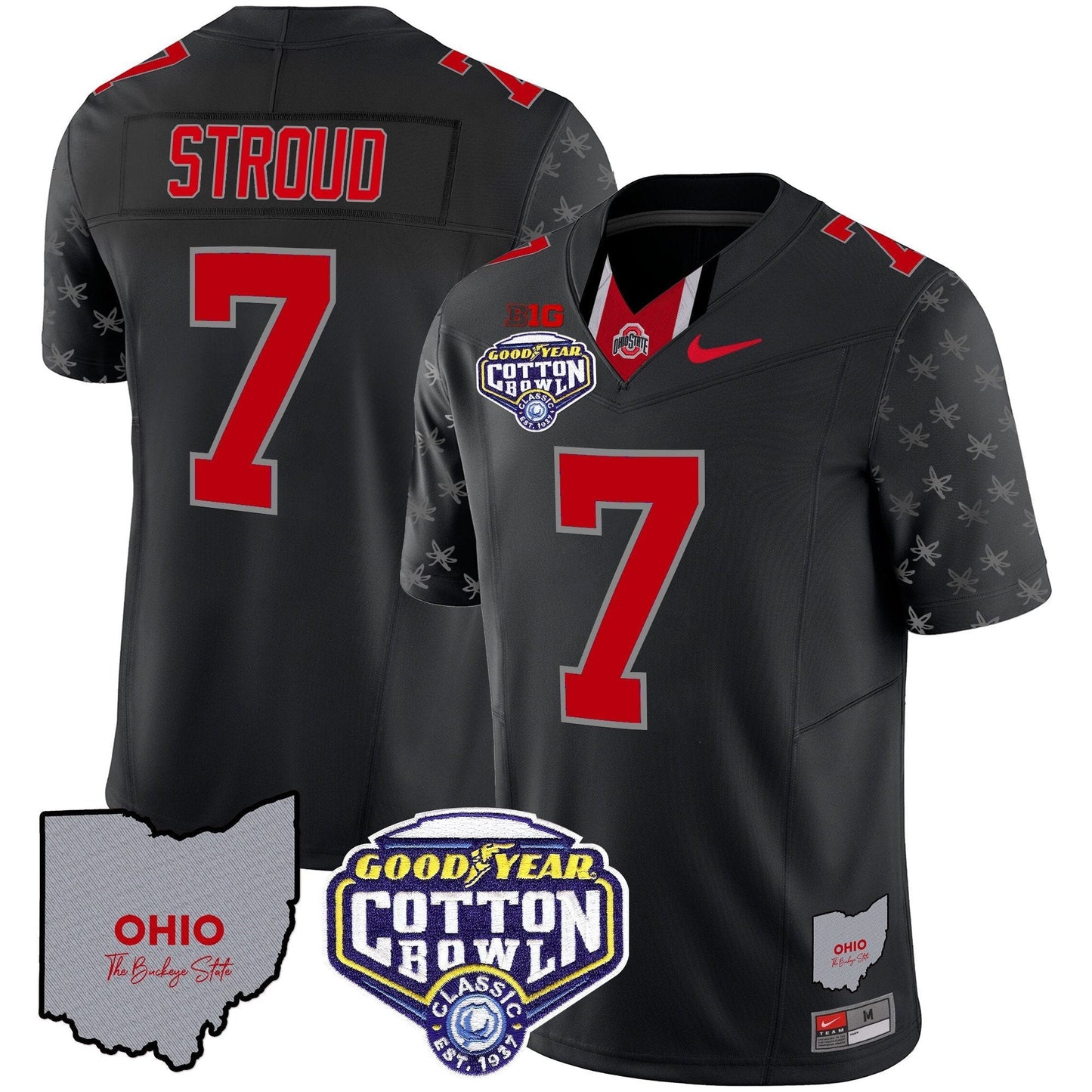 OSU Cotton Bowl Patch Vapor Limited Jersey - All Stitched