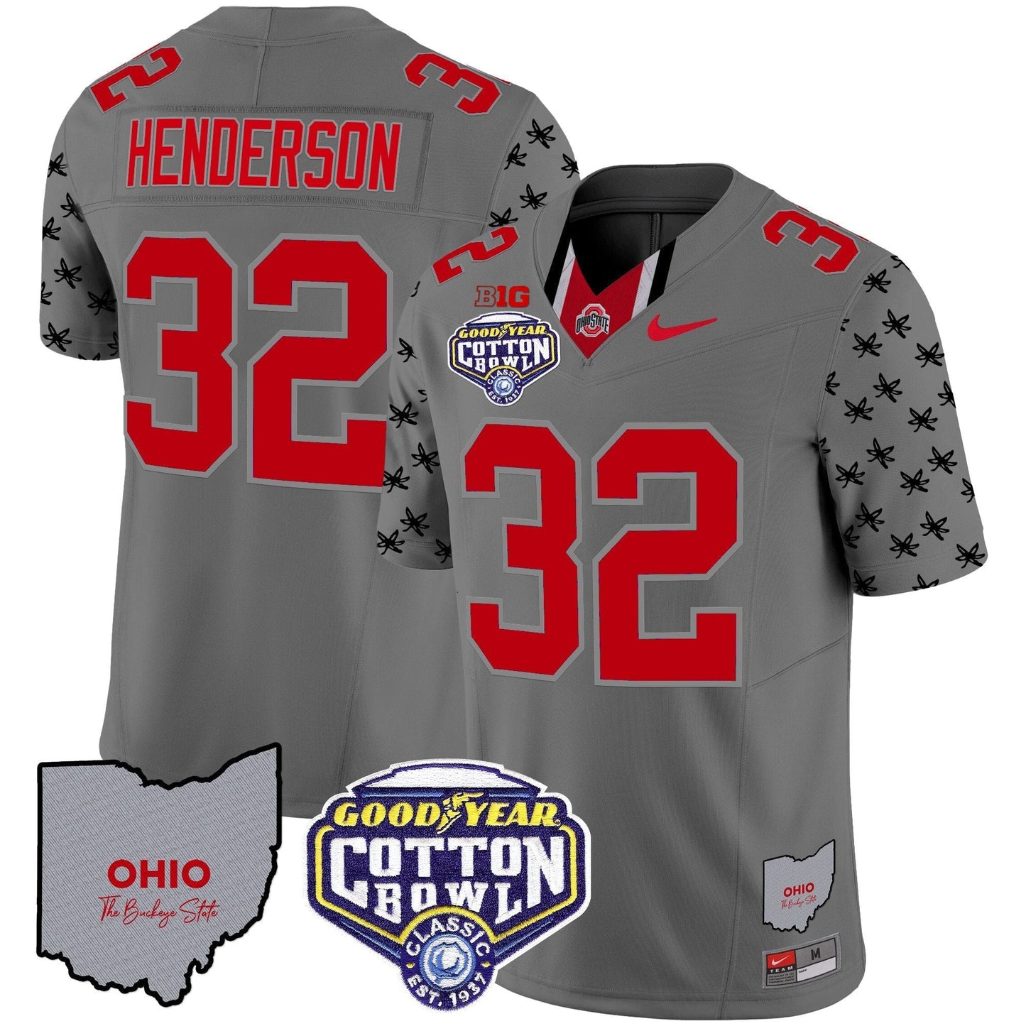 OSU Cotton Bowl Patch Vapor Limited Jersey - All Stitched