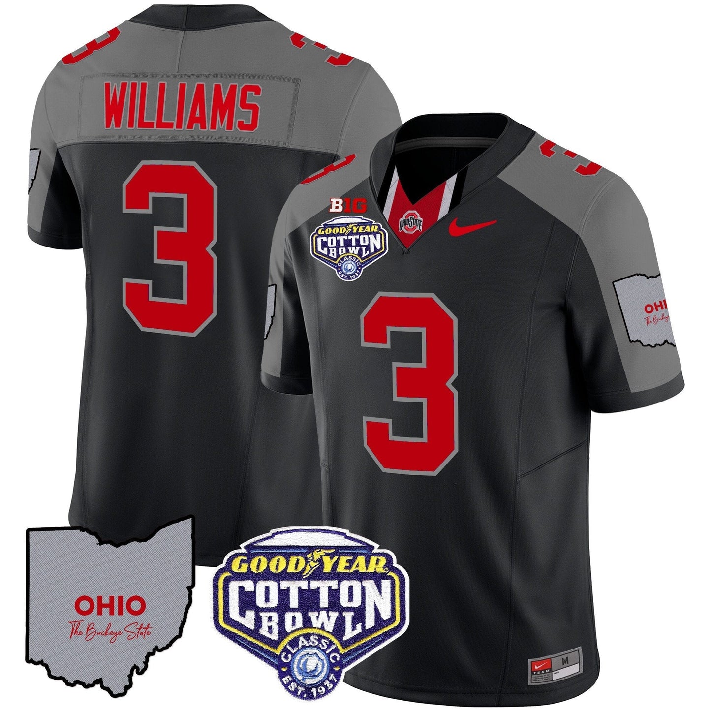 OSU Cotton Bowl Patch Vapor Limited Jersey - All Stitched