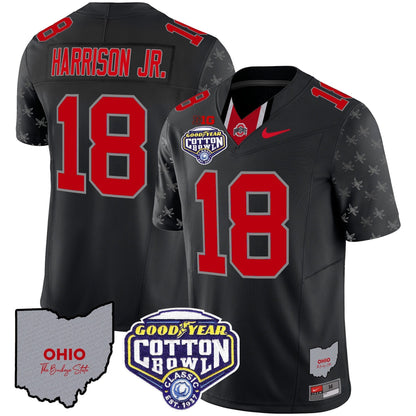 OSU Cotton Bowl Patch Vapor Limited Jersey - All Stitched