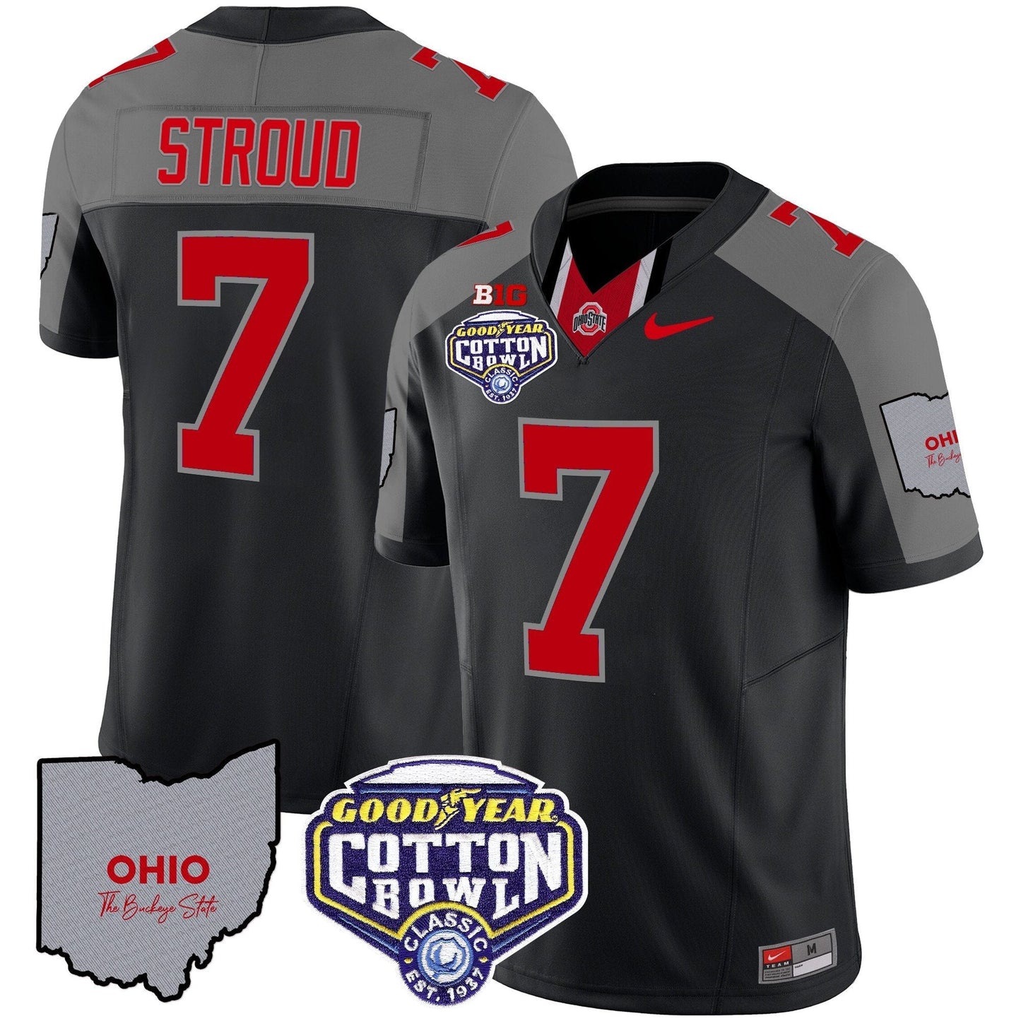 OSU Cotton Bowl Patch Vapor Limited Jersey - All Stitched