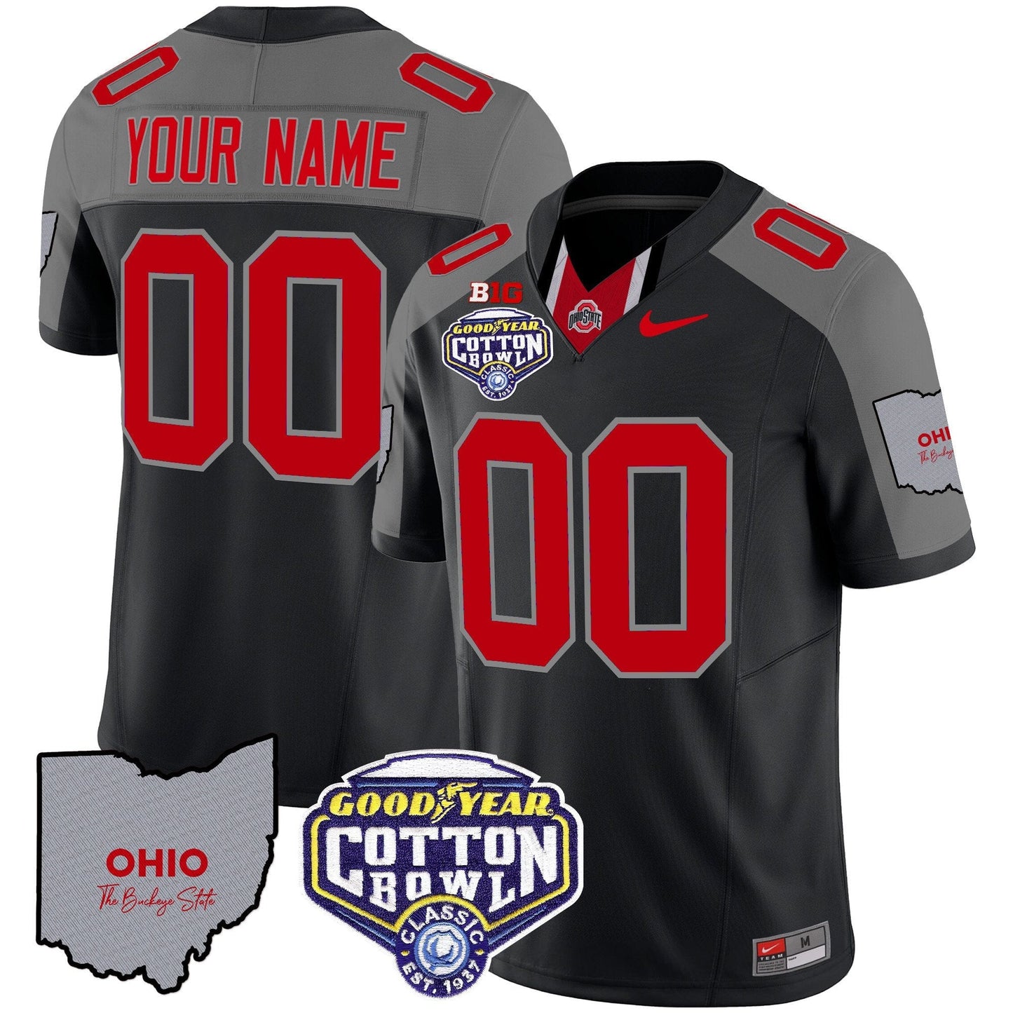 OSU Cotton Bowl Patch Vapor Limited Custom Jersey - Stitched