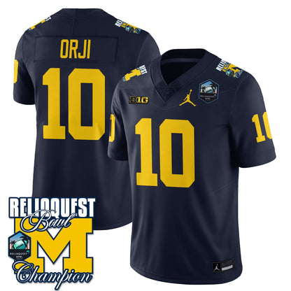 MICH 2024 ReliaQuest Bowl Champions Jersey - All Stitched