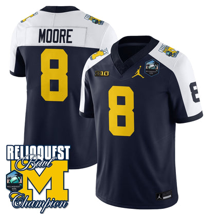 MICH 2024 ReliaQuest Bowl Champions Jersey - All Stitched