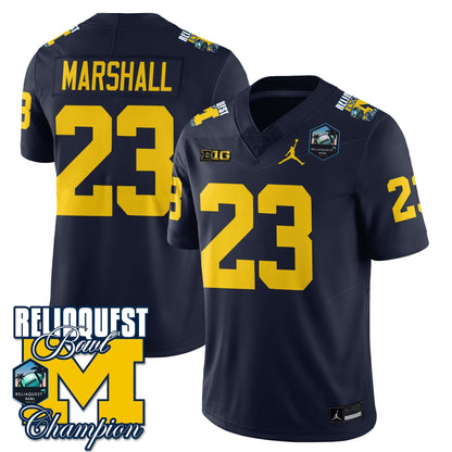 MICH 2024 ReliaQuest Bowl Champions Jersey - All Stitched