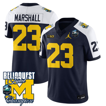 MICH 2024 ReliaQuest Bowl Champions Jersey - All Stitched