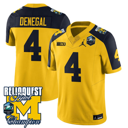 MICH 2024 ReliaQuest Bowl Champions Jersey - All Stitched