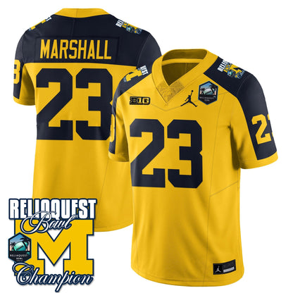 MICH 2024 ReliaQuest Bowl Champions Jersey - All Stitched