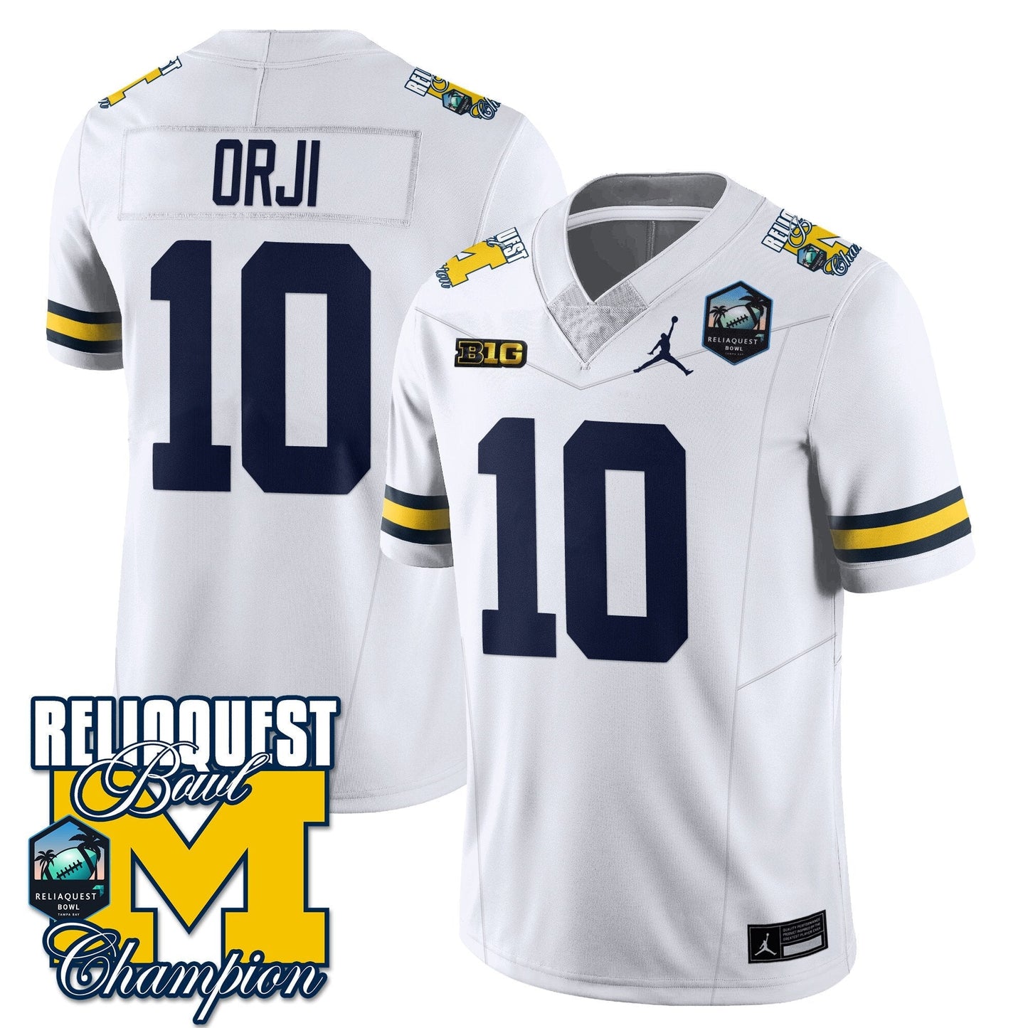 MICH 2024 ReliaQuest Bowl Champions Jersey - All Stitched