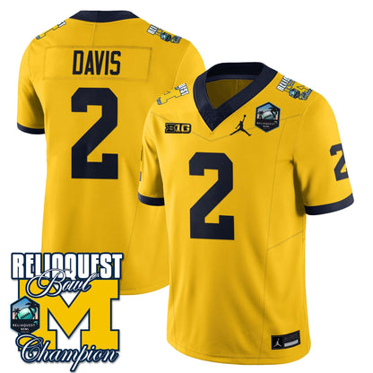 MICH 2024 ReliaQuest Bowl Champions Jersey - All Stitched