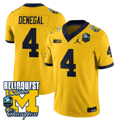 MICH 2024 ReliaQuest Bowl Champions Jersey - All Stitched