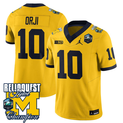 MICH 2024 ReliaQuest Bowl Champions Jersey - All Stitched