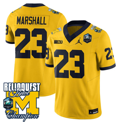 MICH 2024 ReliaQuest Bowl Champions Jersey - All Stitched