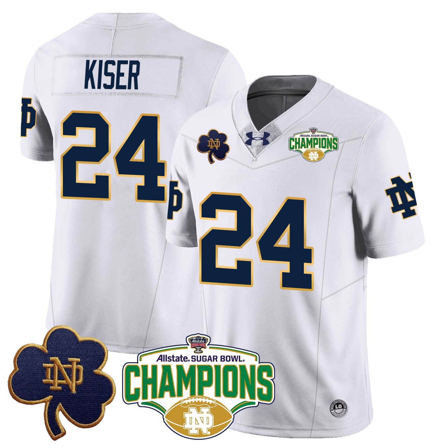Notre Dame Fighting Irish 2025 Sugar Bowl Champions Jersey - All Stitched