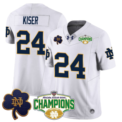 Notre Dame Fighting Irish 2025 Sugar Bowl Champions Jersey - All Stitched