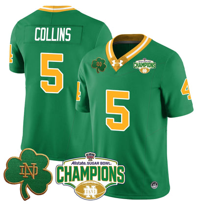 Notre Dame Fighting Irish 2025 Sugar Bowl Champions Jersey - All Stitched