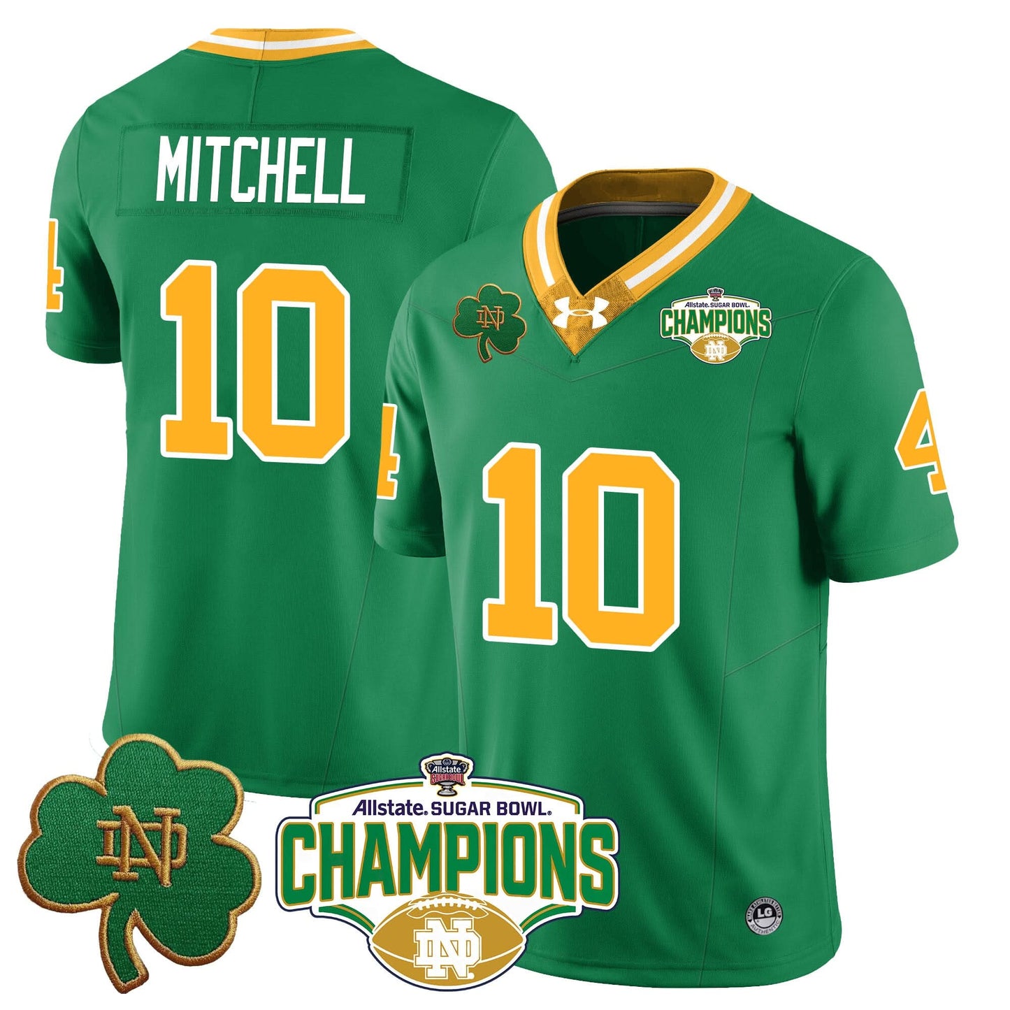 Notre Dame Fighting Irish 2025 Sugar Bowl Champions Jersey - All Stitched