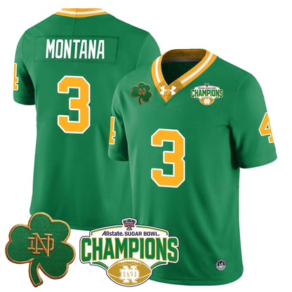 Notre Dame Fighting Irish 2025 Sugar Bowl Champions Jersey - All Stitched