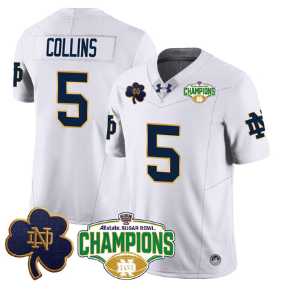 Notre Dame Fighting Irish 2025 Sugar Bowl Champions Jersey - All Stitched