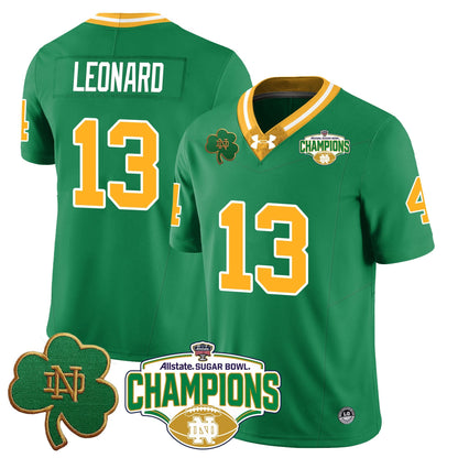 Notre Dame Fighting Irish 2025 Sugar Bowl Champions Jersey - All Stitched