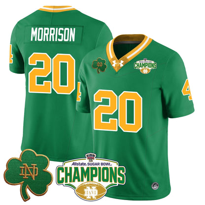 Notre Dame Fighting Irish 2025 Sugar Bowl Champions Jersey - All Stitched