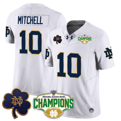 Notre Dame Fighting Irish 2025 Sugar Bowl Champions Jersey - All Stitched