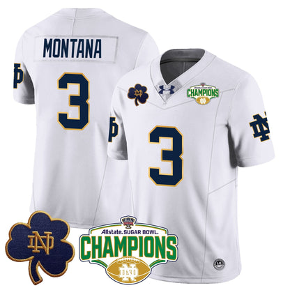 Notre Dame Fighting Irish 2025 Sugar Bowl Champions Jersey - All Stitched