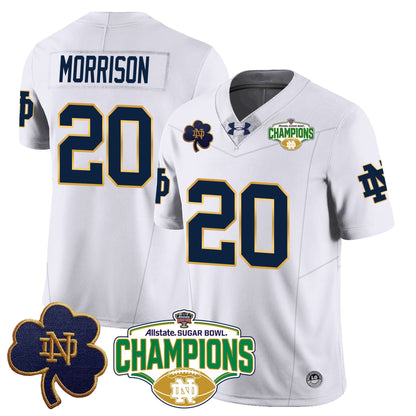 Notre Dame Fighting Irish 2025 Sugar Bowl Champions Jersey - All Stitched