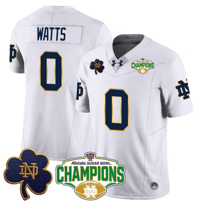 Notre Dame Fighting Irish 2025 Sugar Bowl Champions Jersey - All Stitched