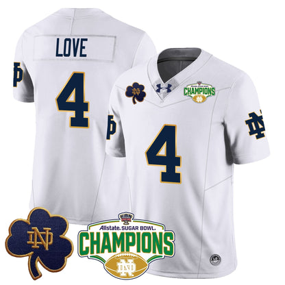 Notre Dame Fighting Irish 2025 Sugar Bowl Champions Jersey - All Stitched