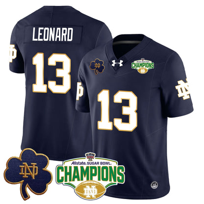 Notre Dame Fighting Irish 2025 Sugar Bowl Champions Jersey - All Stitched