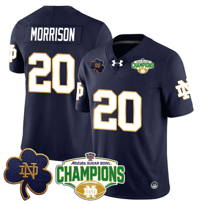 Notre Dame Fighting Irish 2025 Sugar Bowl Champions Jersey - All Stitched