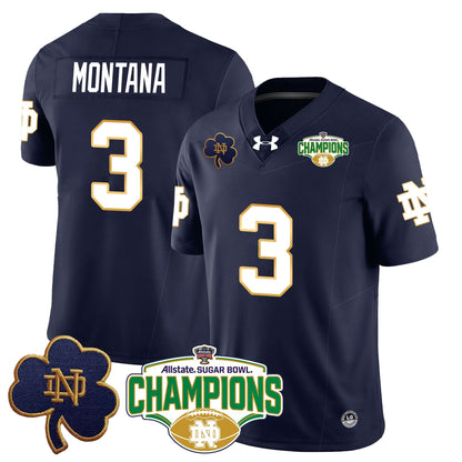 Notre Dame Fighting Irish 2025 Sugar Bowl Champions Jersey - All Stitched