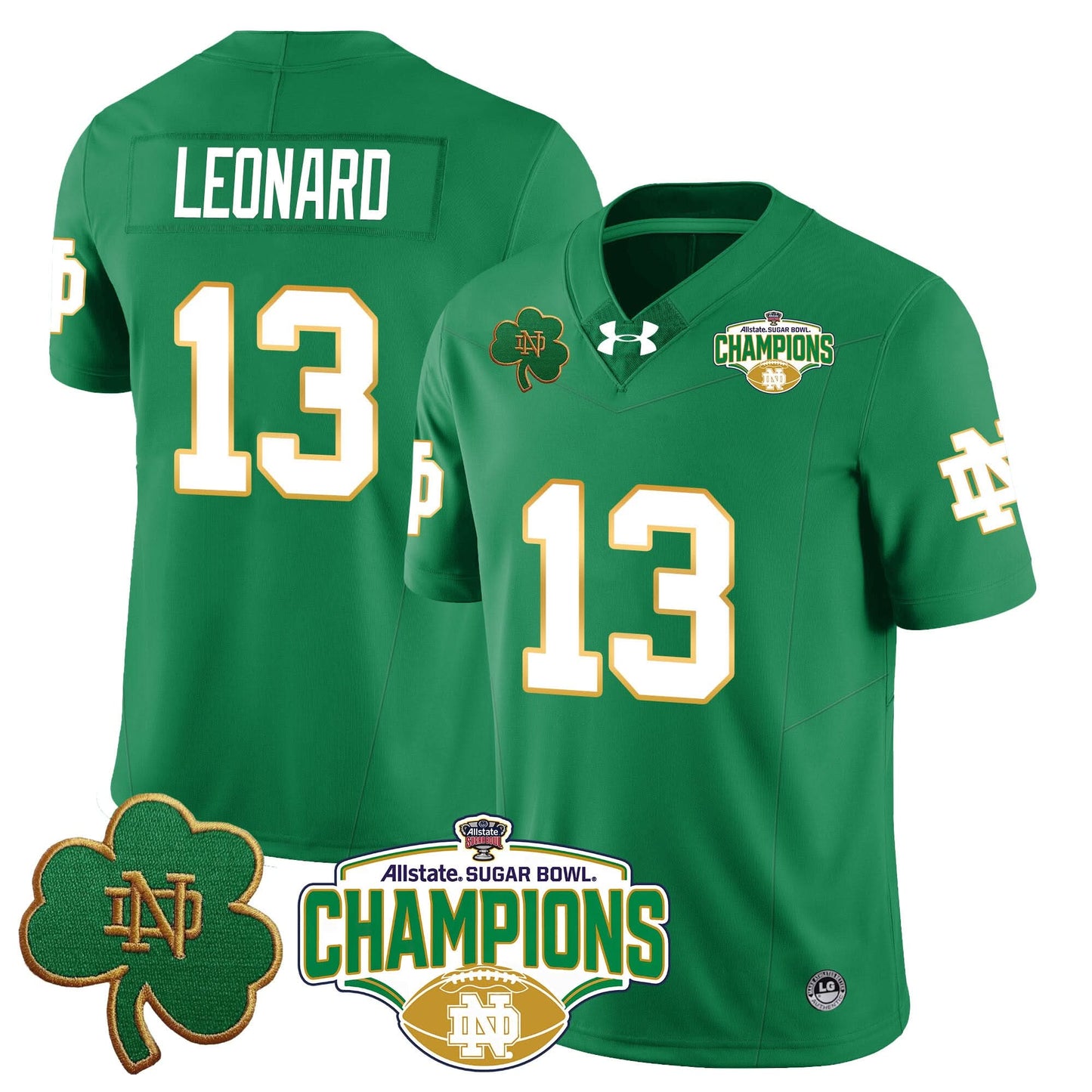 Notre Dame Fighting Irish 2025 Sugar Bowl Champions Jersey - All Stitched