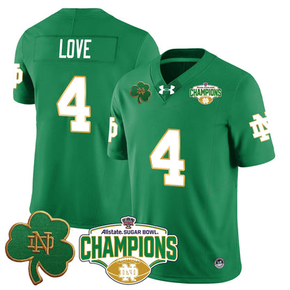 Notre Dame Fighting Irish 2025 Sugar Bowl Champions Jersey - All Stitched