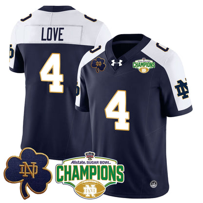 Notre Dame Fighting Irish 2025 Sugar Bowl Champions Jersey - All Stitched