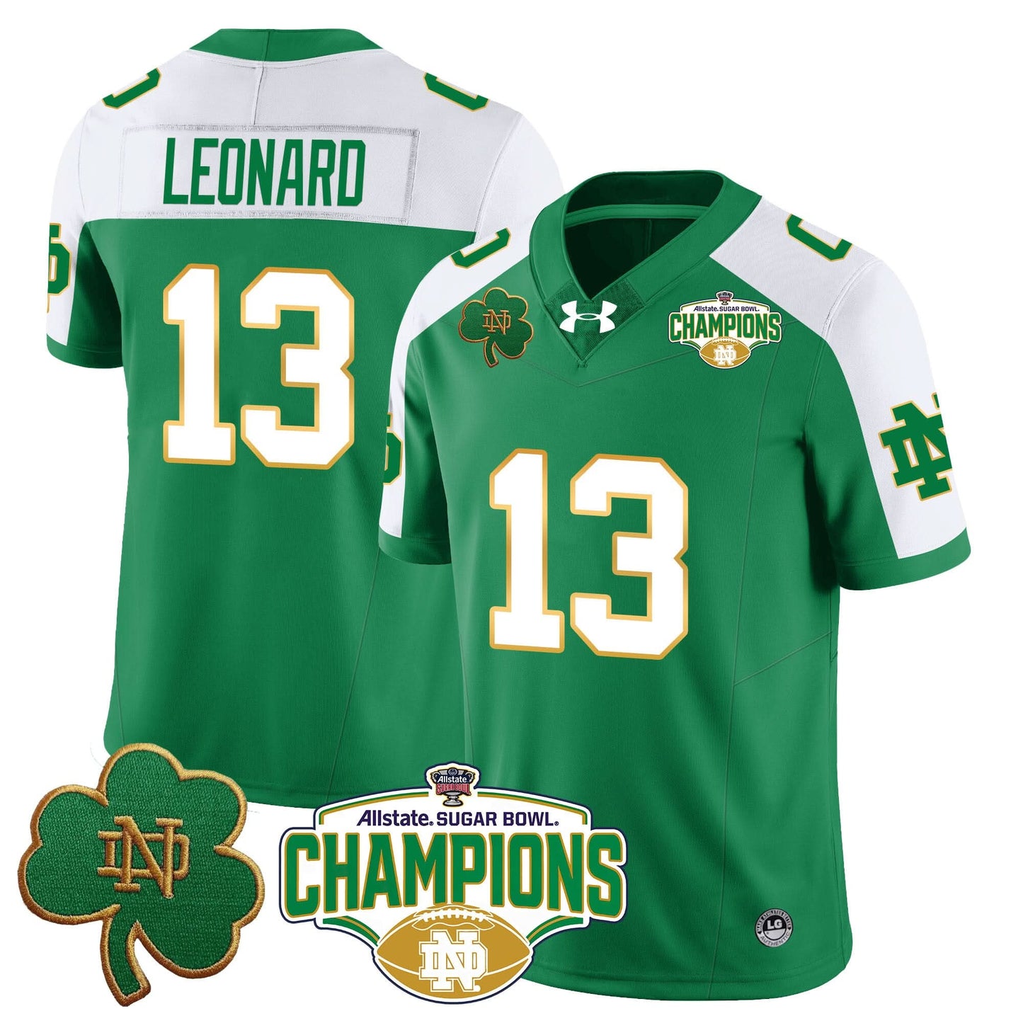 Notre Dame Fighting Irish 2025 Sugar Bowl Champions Jersey - All Stitched