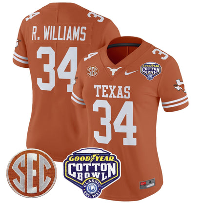 Women's TEX Cotton Bowl Patch Vapor Limited Jersey - All Stitched