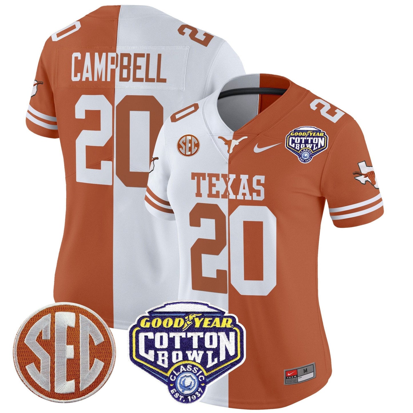 Women's TEX Cotton Bowl Patch Vapor Limited Jersey - All Stitched