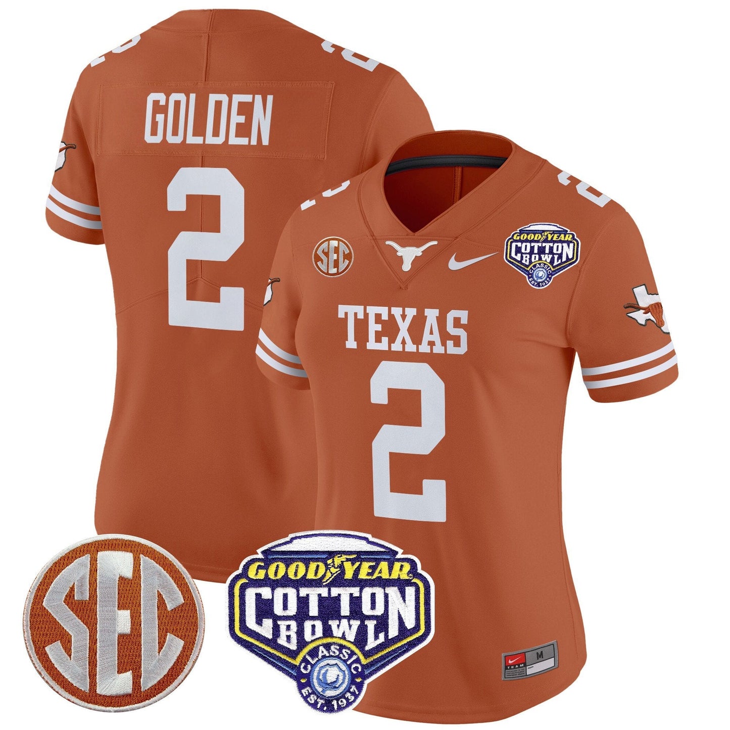 Women's TEX Cotton Bowl Patch Vapor Limited Jersey - All Stitched