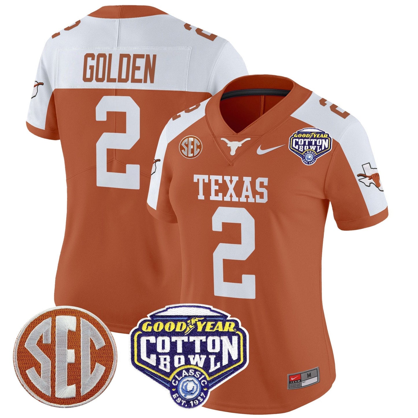 Women's TEX Cotton Bowl Patch Vapor Limited Jersey - All Stitched