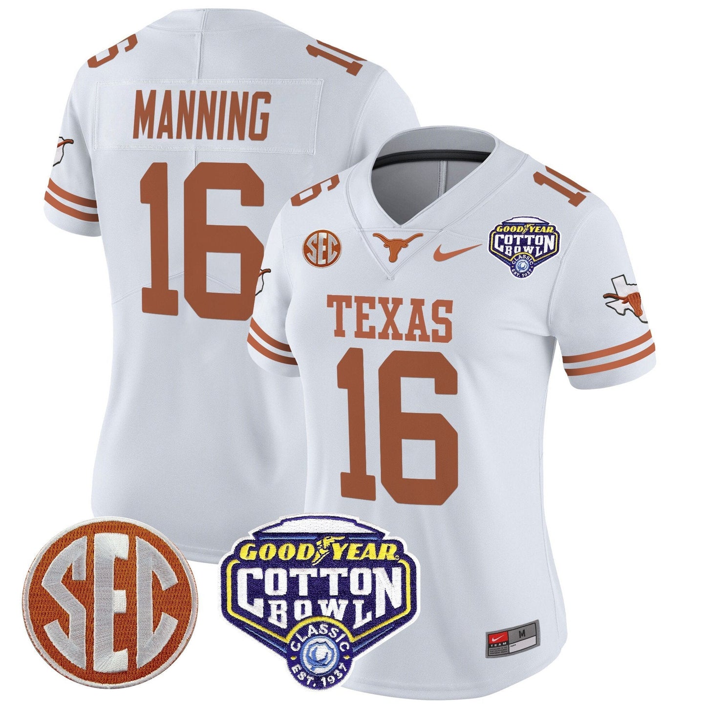 Women's TEX Cotton Bowl Patch Vapor Limited Jersey - All Stitched