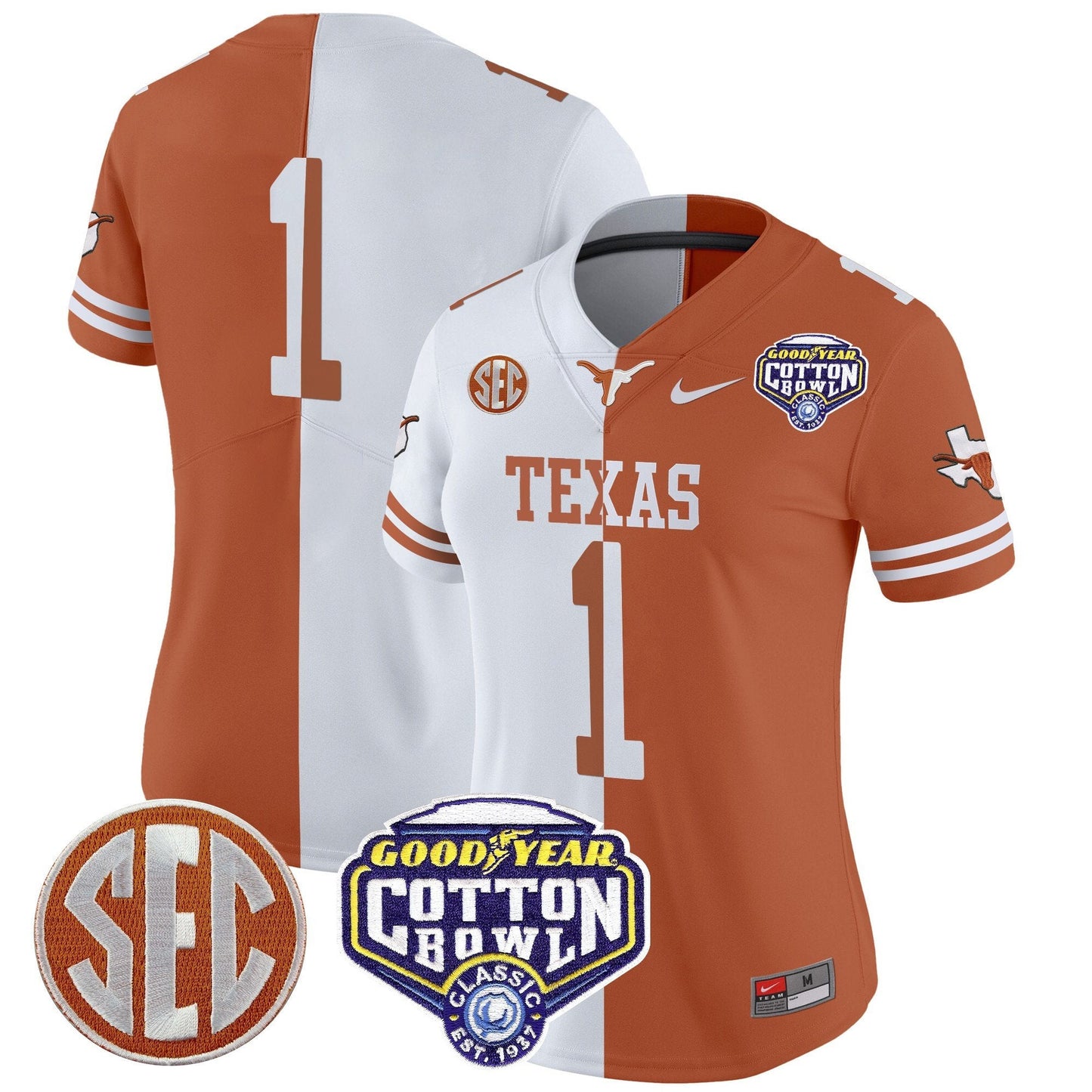 Women's TEX Cotton Bowl Patch Vapor Limited Jersey - All Stitched